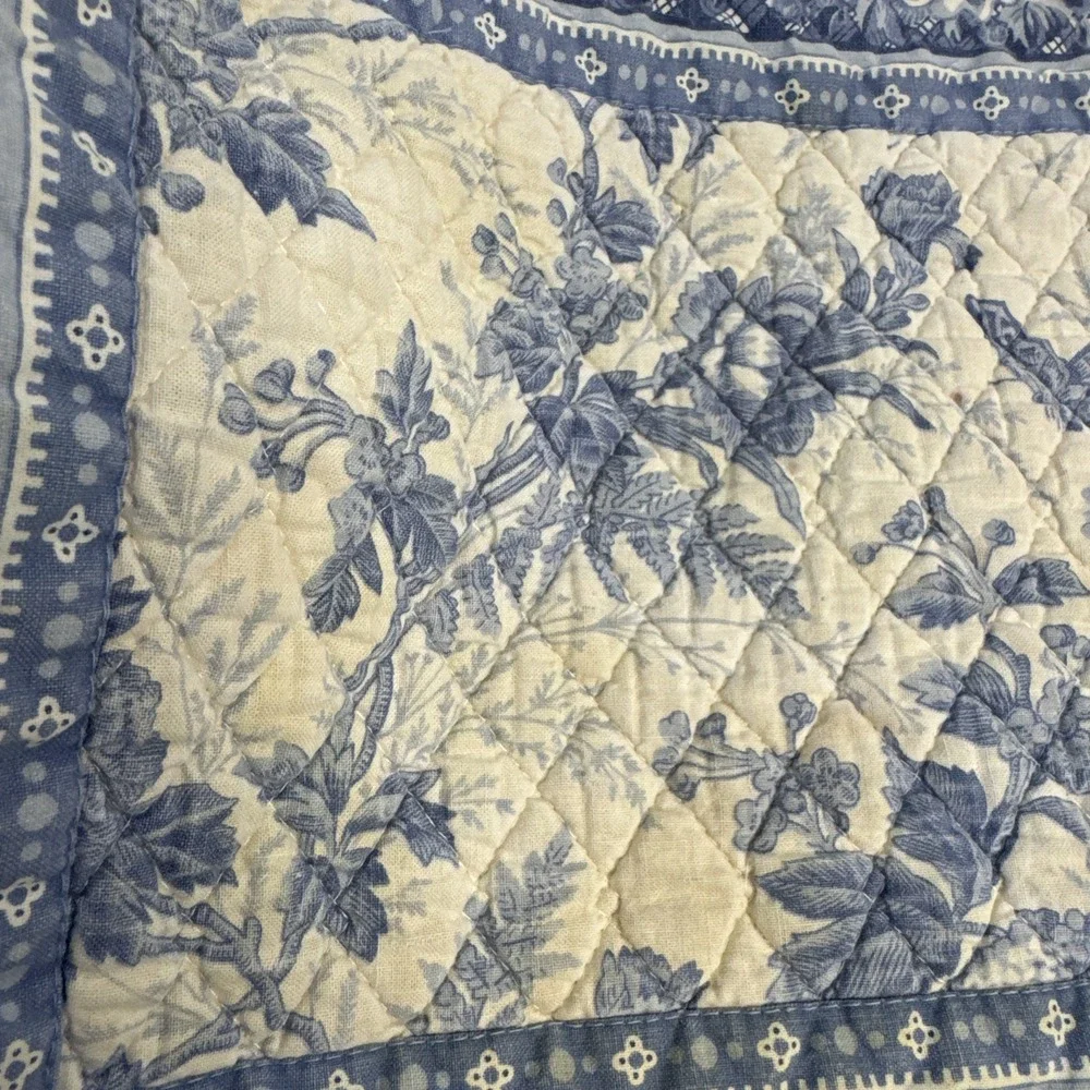 Vera Bradley Designs Blue & White Toile Placemats Set of 4 Rare Vintage